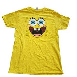 SpongeBob SquarePants Yellow Short Sleeve T- Shirt Size Adult Small